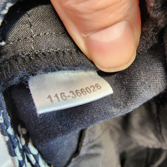 Ann Taylor LOFT Curvy Crop Pants Size 4 Black Taupe Geo Print Stretch Teacher - Picture 13 of 15